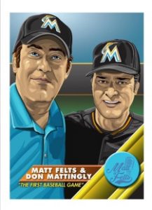 Baseball card - Matt Felts and Don Mattingly
